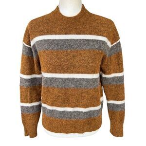 Samsoe Samsoe Anour Caramel Striped Wool & Alpaca Jumper Sweater Size XS